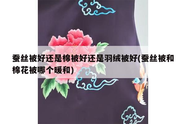 蚕丝被好还是棉被好还是羽绒被好(蚕丝被和棉花被哪个暖和)