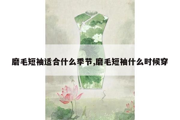 磨毛短袖适合什么季节,磨毛短袖什么时候穿