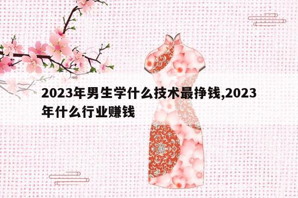 2023年男生学什么技术最挣钱,2023年什么行业赚钱