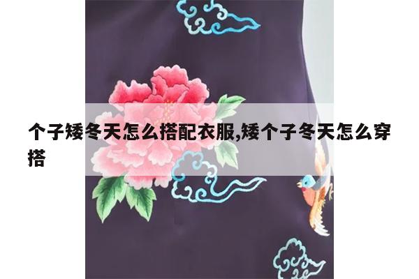 个子矮冬天怎么搭配衣服,矮个子冬天怎么穿搭