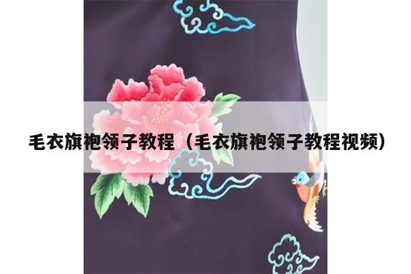 毛衣旗袍领子教程（毛衣旗袍领子教程视频）