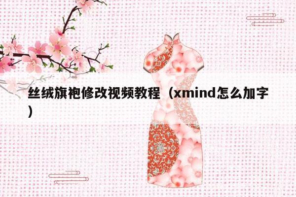 丝绒旗袍修改视频教程（xmind怎么加字）