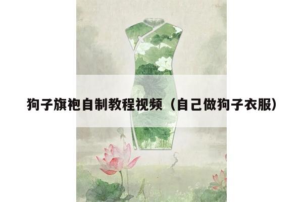 狗子旗袍自制教程视频（自己做狗子衣服）