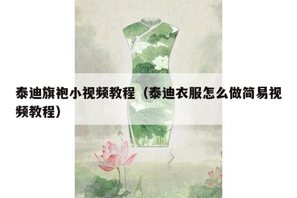 泰迪旗袍小视频教程（泰迪衣服怎么做简易视频教程）