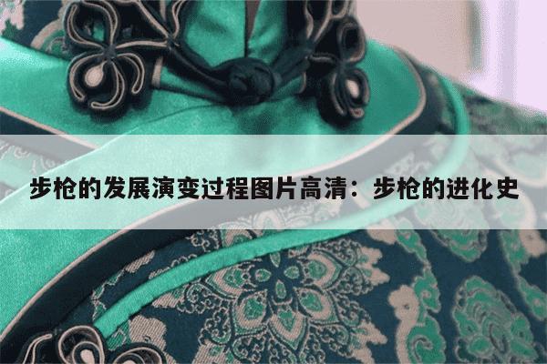 步枪的发展演变过程图片高清：步枪的进化史