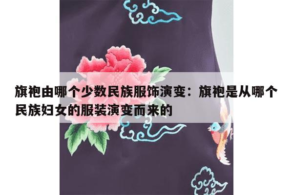 旗袍由哪个少数民族服饰演变：旗袍是从哪个民族妇女的服装演变而来的