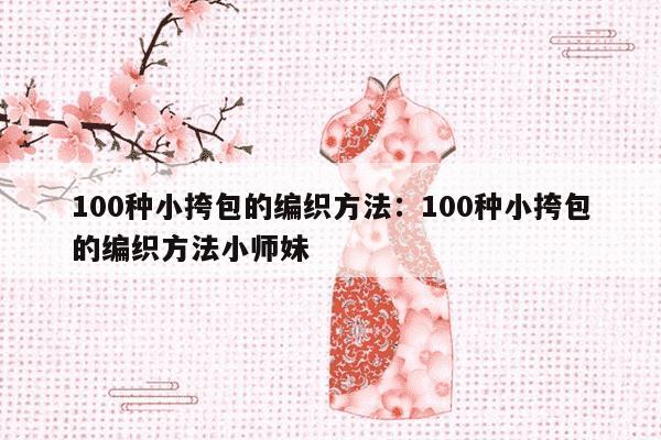 100种小挎包的编织方法：100种小挎包的编织方法小师妹