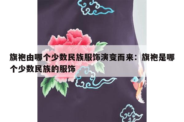 旗袍由哪个少数民族服饰演变而来：旗袍是哪个少数民族的服饰